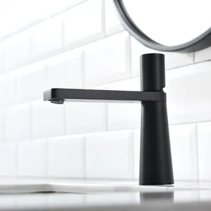 Ares Idealex-Grifo monomando para lavabo de baño, grifería sanitaria, mezclador de lavabo, grifo negro para Baño