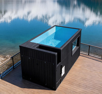 Piscine familiale hors sol en fibre de verre, bois et acrylique, de petite taille, pour jardin, fabriquée en Chine, fournitures d'extérieur