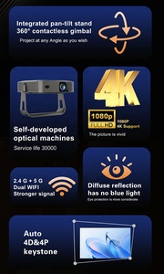 Proyector Portátil de Video 1080P con Sistema de TV Inteligente LCD WiFi 6 para Cine en Casa, Compatible con <span class=keywords><strong>Netflix</strong></span>, el Más Vendido en Amazon, para Laptop y Teléfono - Product Image 4