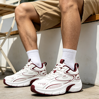 Chaussures décontractées pour hommes, élégantes, avec panneaux contrastés, coussinets confortables, sur mesure, à semelle épaisse, tendance