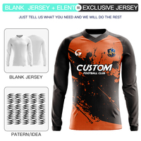 Maillot de football personnalisé pour adultes, en polyester sublimé, avec logo imprimé, maillot de football à manches longues pour jeunes, vêtements de sport pour hommes CX25040