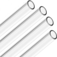 Tube en verre borosilicate 3.3 COE - Résistant aux hautes températures, transparent, pour applications chimiques, différentes tailles (4 mm-300 mm)