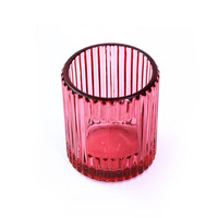 Conteneur de bougie personnalisé avec étiquette, motif sculpté en relief, porte-bougie de luxe vide, pot à bougie en verre pour mariages et festivals