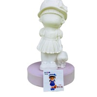 Modèle de prototype blanc de style princesse mignon à faire soi-même, adapté aux enfants et aux adultes pour dessiner et gribouiller à la main