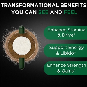 Suplemento Estimulante Masculino de Alta Calidad con Tongkat Ali de Alta Potencia para Apoyar la Energía en Adultos, 60 Cápsulas - Product Image 2