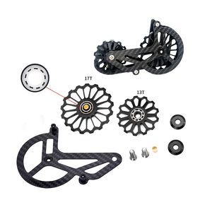 Dérailleur arrière en céramique pour vélo, poulie de guidage, en fibre de carbone, pour <span class=keywords><strong>shimano</strong></span> 6800 R8000 <span class=keywords><strong>R7000</strong></span>, 17T - Product Image 1