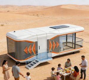 Casa Contenedor Moderna Tipo Cápsula Espacial con Panel Sándwich y Características Impermeables para Uso en Villas - Product Image 5