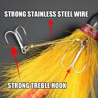 Spinpoler Künstlicher Großer Mausköder Salzwasser Hecht Swimbait Bass Angelköder Stinger Rig Haken Rehhaar Köder Drillingshaken Angelzubehör