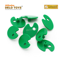DELO TOYS ( 7 couleurs) blocs de construction en plastique briques ABS matériel feuille de lotus Minifig, palette de peinture d'ustensiles (NO.93551)