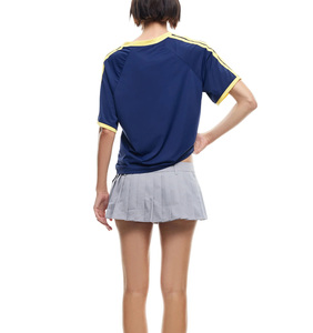 Magliette Sportive da Donna con Logo Personalizzato, Manica Corta, Scollo a V, Traspiranti e Sostenibili, Stile Maglia da Calcio, Produttore di Top - Product Image 3