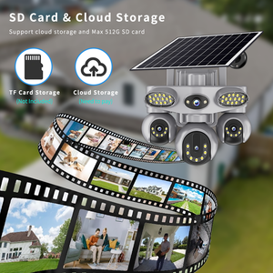 Cámara WiFi AOV CCTV de 4 Lentes con Panel Solar para Monitoreo de Granjas, Batería de Gran Capacidad de 16000 mAh, Compatible con la Aplicación <span class=keywords><strong>V380</strong></span> <span class=keywords><strong>Pro</strong></span> - Product Image 5