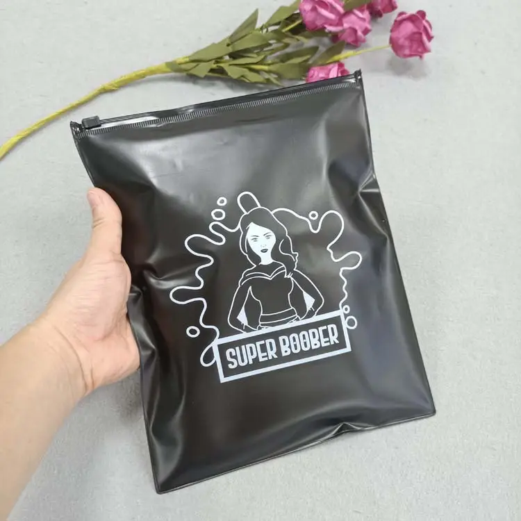 Haute qualité grand sac à fermeture éclair noir sac à fermeture éclair noir vêtements sac à fermeture éclair noir mat