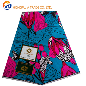Tissu africain en gros de haute qualité 100 % polyester microfibre, tissu imprimé africain, <span class=keywords><strong>pagne</strong></span> ciré double face, vêtements, faible MOQ 110 - Product Image 1