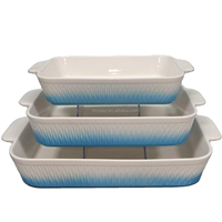 Ensemble de plats à pâtisserie personnalisés pour la cuisine, plat à four rectangulaire, plats à gratin en céramique, plat à four pour four à gaz