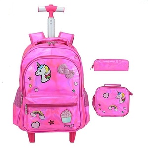 School Bag Kids Backpack Bags Backpack School Bag Girl 3 Piece School Bag Girls Kids Rolling Backpack Kids Backpack With Wheels For Unicorn School Bags With Lunch Box