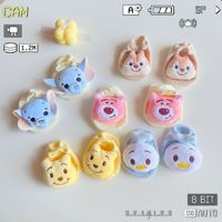 Ins-élégant 24 paires décontracté équipage chaussettes mignon 3D dessin animé coton bébé poupées tricoté Technique Invisible enfants antibactérien
