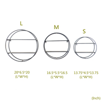 Étagères flottantes de salle de bain en fil de métal noir étagère murale décorative pour chambre à coucher lot de 3