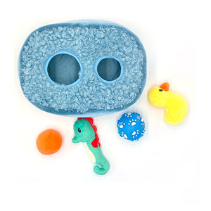 Giocattolo personalizzabile all'ingrosso del cane del cavalluccio marino dell'anatroccolo della vasca da bagno del giocattolo del cane del cane di squeak di masticazione personalizzabile all'ingrosso - Product Image 2