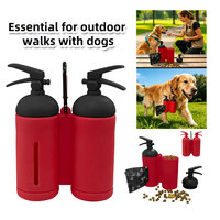 Pochette à friandises pour chien en silicone personnalisée avec distributeur de sacs à déjections intégré, support portable 2-en-1 pour friandises et sacs à déjections pour fixation au laisse