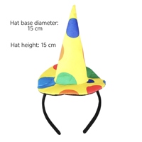 Accessoires de tête et bandeaux pour Halloween, festivals, soirées dansantes et spectacles, incluant chapeaux de clown et bandeaux de clown