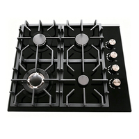 Table de cuisson à gaz encastrable 60 cm avec 4 brûleurs, en verre trempé, pour usage domestique et professionnel (OEM/ODM)