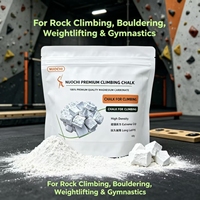 Cristaux et poudre de craie blanche pour l'escalade, pour la vente en ligne sur plateformes e-commerce, conditionnement de 100g, 200g, 300g, emballage de vente au détail pour les consommateurs
