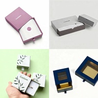 Tiroir en papier avec logo personnalisé, matériaux recyclés écologiques, fermeture magnétique, boîte d'emballage pour collier, bracelet, boucles d'oreilles et bijoux