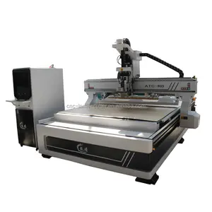 China que hace CNC ATC 12 herramientas máquina de carpintería lineal para corte de panel jcut famosa marca CNC ATC