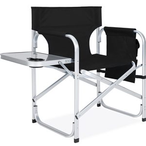 Wholesale Factory Custom Logo Collapsible Portable <strong>Foldable</strong> Outdoor Camping Beach Travel Picnic Director <strong>Chair</strong> with Side <strong>Table</strong> - Product Image 1