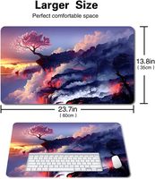 Tapis de souris de jeu en caoutchouc Tapis de bureau Tapis de table Taille XL Tapis de souris Compatible pour ordinateur de jeu de bureau