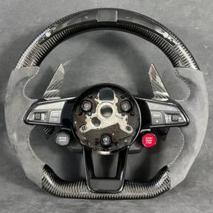 Volant en fibre de carbone pour voitures <span class=keywords><strong>Audi</strong></span> R8 <span class=keywords><strong>TT</strong></span> Mk2 <span class=keywords><strong>Mk3</strong></span> B8 <span class=keywords><strong>RS</strong></span> TTS Rs3 Rs6 RS5 RS7 A3 D3 A4 A5 A6 C6 A7 A8 A1 Q3 Q5 Q7 - Product Image 1