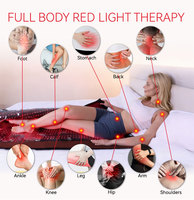 Nouvelle couverture intégrale de thérapie par lumière rouge pulsée pour soulager la douleur, 660nm 850nm, sac de thérapie par lumière rouge LED