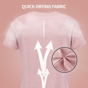 Fitness Shirt Femmes En Plein Air Dry Fit Sportswear Workout <span class=keywords><strong>Sweat</strong></span> Shirts Running Gym Tee Shirt - Product Image 3