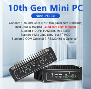 Contrôleur d'automatisation embarqué <span class=keywords><strong>Intel</strong></span> I3 <span class=keywords><strong>10110U</strong></span> L2-I210 2 COM RS232/485 GPIO 2 <span class=keywords><strong>Intel</strong></span> GbE LAN TPM 2.0 RAID Watchdog 4K DP - Product Image 5