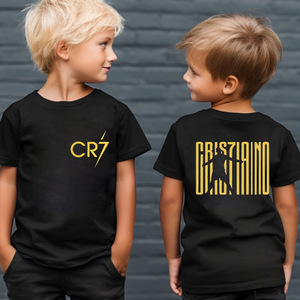 Football star <strong>CR7</strong> double-sided printed short-sleeved <strong>shirt</strong> for primary school children combed cotton <strong>T</strong>-<strong>shirt</strong> size - Product Image 3