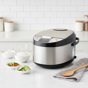 หม้อหุงข้าวไฟฟ้าแบบพกพาขนาด 2 ลิตร ทำจากอะลูมิเนียม ควบคุมด้วยระบบดิจิตอลอเนกประสงค์ พร้อมฟังก์ชั่นอุ่นร้อน ทนทาน เหมาะสำหรับใช้ในครัวเรือน - Product Image 1