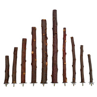 Fournitures pour perroquets Cage à oiseaux en bois de pomme écologique Support pour perroquets Bâton à gratter pour l'exercice des griffes des oiseaux Entraînement Utilisation intérieure et extérieure