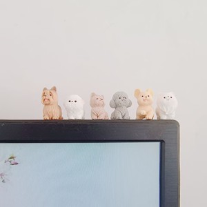 Figura Decorativa de Perro <span class=keywords><strong>Poodle</strong></span> de Dibujos Animados, Miniatura de Resina para Bonsái, Micropaisaje, Jardín de Hadas - Product Image 1