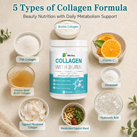Collagène en gros Z OEM, multi-saveurs, marque privée, mélange de peptides de collagène de poisson et de bovin, poudre pour boisson