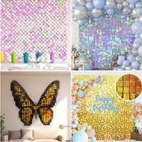 Panneaux Muraux Scintillants pour Décoration de Fête, Panneaux à Clipser Interlock, Panneaux à Paillettes pour Mariages et Événements, Toile de Fond Murale Scintillante