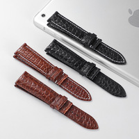 Bracelet de montre en cuir de crocodile véritable, qualité supérieure, peau animale de luxe, universel, véritable alligator, sans boucle