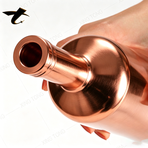 Bouteille en verre rond <span class=keywords><strong>rose</strong></span> électroplaqué à <span class=keywords><strong>prix</strong></span> d'usine avec bouchon UV, vide, 500ml/750ml, pour Tequila et Brandy - Product Image 5