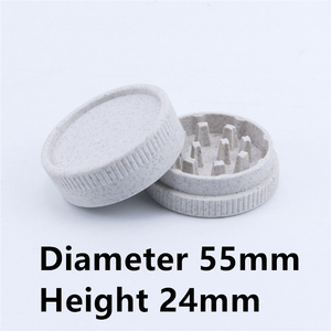 เครื่องบดสมุนไพรพลาสติกย่อยสลายได้แบบใหม่ 2 ชิ้น ขนาด 55 มม. เครื่องบดใบยาสูบ ขายส่ง อุปกรณ์สูบบุหรี่ - Product Image 4