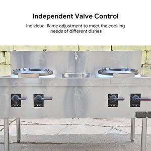 موقد غاز طبيعي تجاري عالي القدرة بشعلتين من XMG، موقد صامت وموفر للطاقة للمطاعم - Product Image 3