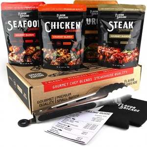 Flavor Brigade Set <span class=keywords><strong>de</strong></span> Especias Gourmet para Asar - Accesorios para BBQ, Condimentos para Ahumador, <span class=keywords><strong>Sin</strong></span> <span class=keywords><strong>Gluten</strong></span>, 100% Natural, Lote Pequeño con Tapa - Product Image 1