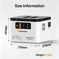 Station d'alimentation portable Dawnice 500W 1004.8Wh LiFePO4, générateur solaire à onde sinusoïdale pure, alimentation de secours pour la maison, le camping et les activités de plein air