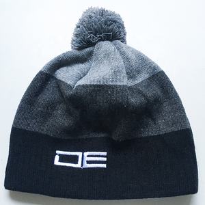 Vietnam-Designed Striped Jacquard Winter Skull <b>Hat</b> Multi-Color Knitted Wool <b>Slouchy</b> <b>Beanie</b> Casual Style-Wholesale - Product Image 1