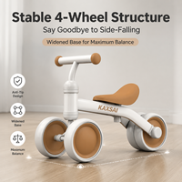 Vélo d'équilibre moderne haut de gamme pour enfants à 4 roues, trotteur ergonomique sans pédales, jouet d'apprentissage pour tout-petits de 1 à 3 ans, développement précoce