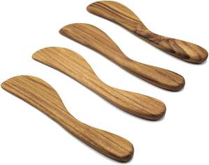 Tagliere per burro di legno di oliva spalmatori di condimento e coltello per Sandwich spalmatore di gelatina di arachidi per crema di burro spalmatori di formaggio pasticceria - Product Image 5