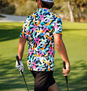 लक्जरी 180 ग्राम पॉलिएस्टर कपड़े गोल्फ पोलो शर्ट त्वरित शुष्क 4 तरह से खिंचाव पतला कस्टम लोगो उच्च गुणवत्ता मुद्रित तकनीक - Product Image 6